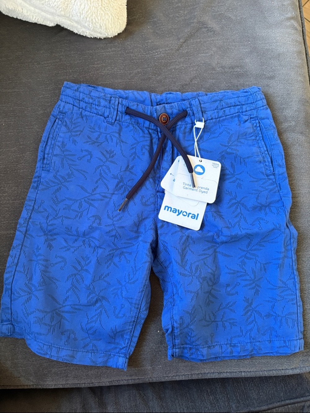 Mayoral Royal Blue Boys' Printed Drawstring Shorts
